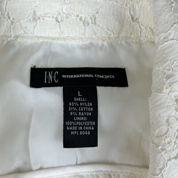 NWT I.N.C. International Concepts Lace Asymmetrical Zippered Blazer Jacket - Picture 4 of 10